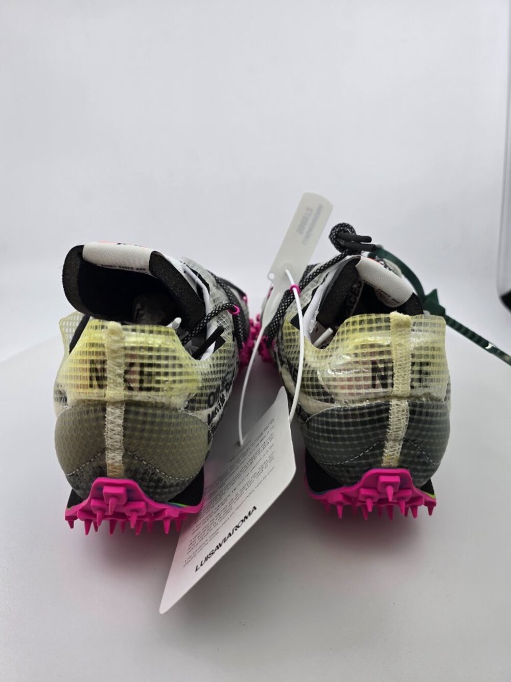 Nike Waffle Racer Off-White Black Women's [CD8180-001] SIZE 11.5W - Picture 4 of 4